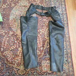 Men's Size Large Black Leather Chaps by Xpert
